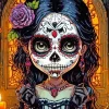 Little Sugar Skull Girl Diamond Painting