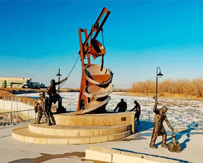 Omaha Monument To Labor Diamond Paintings Omaha Monument To Labor Diamond Painting