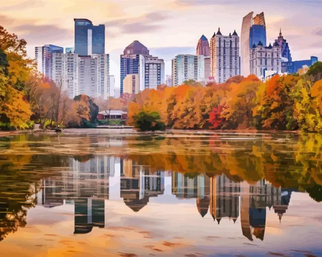 Piedmont Park Atlanta Diamond Paintings Piedmont Park Atlanta Diamond Painting
