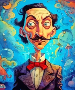 Salvador Dali Caricature Diamond Painting