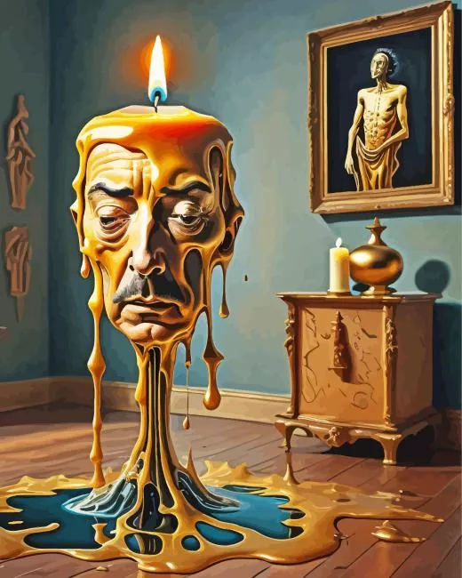 Salvador Dali Surreal Candle Diamond By Numbers Salvador Dali Surreal Candle Diamond Painting