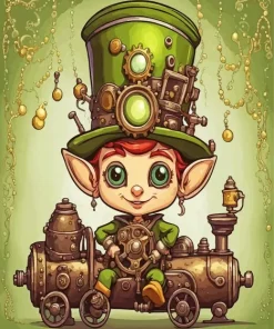 Steampunk Cartoon Cute Elf Diamond Painting