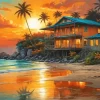 Sunrise On Caribbean Beach Diamond Painting