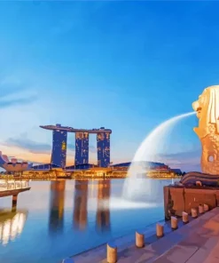 The Merlion Singapore Diamond Painting