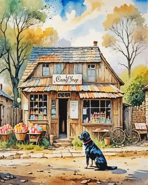 Vintage Candy Shop Diamond By Numbers Vintage Candy Shop Diamond Painting