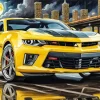 Yellow Camaro Art Diamond Painting
