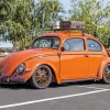 Beetle Orange Car Diamond Painting