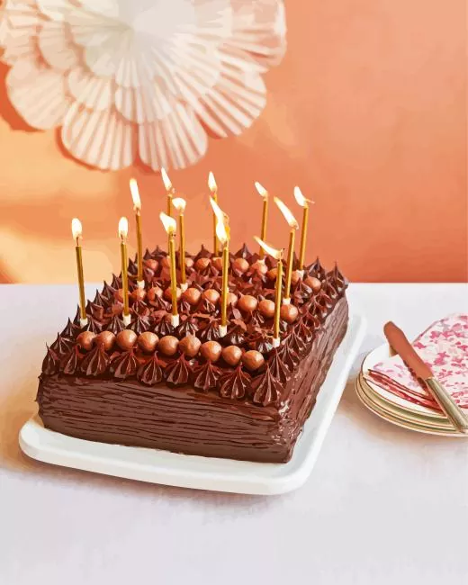 birthday cake Diamond By Numbers Birthday Cake Diamond Painting