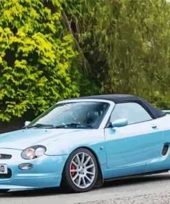 Blue MGF Car Diamond Painting