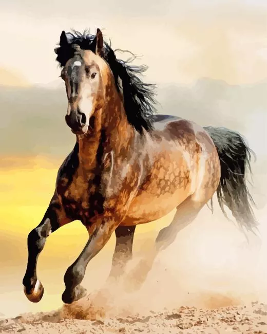 brown mustang horse Diamond Paintings Brown Mustang Horse Diamond Painting