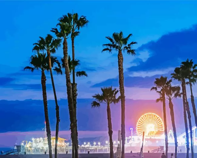 california santa monica Diamond By Numbers California Santa Monica Diamond Painting