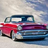 Candy Apple Red 57 chevy Diamond Painting