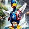 Captain America Duck Diamond Painting