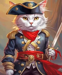 Captain Meow Diamond Painting