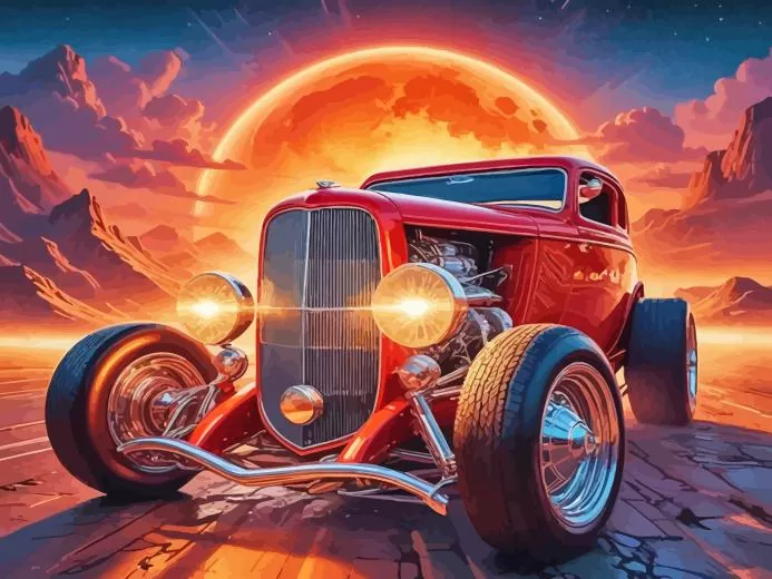 car zz top eliminator Diamond by Numbers Car ZZ Top Eliminator Diamond Painting