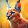 Caracal With Blue Eyes Diamond Painting