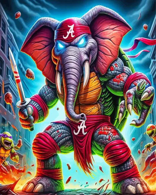 cartoon alabama elephant Diamond Paintings Cartoon Alabama Elephant Diamond Painting