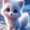 Cartoon Arctic Fox Diamond Painting