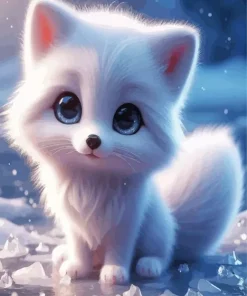 Cartoon Arctic Fox Diamond Painting