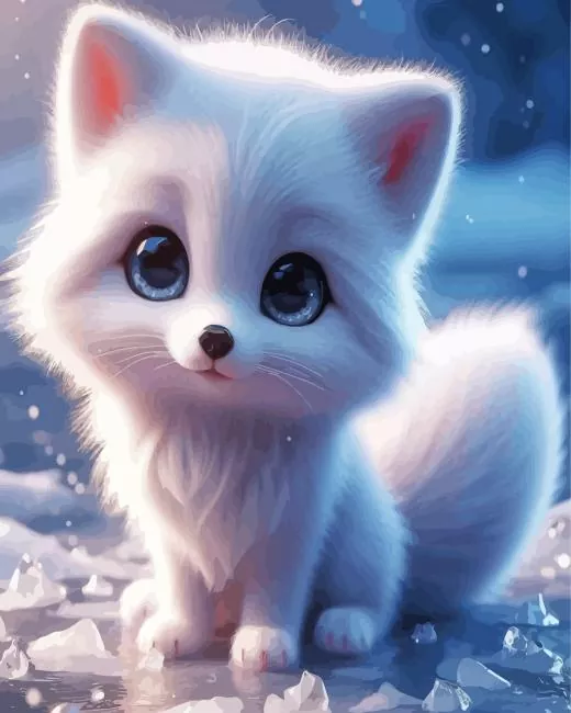 cartoon arctic fox Diamond Paintings Cartoon Arctic Fox Diamond Painting
