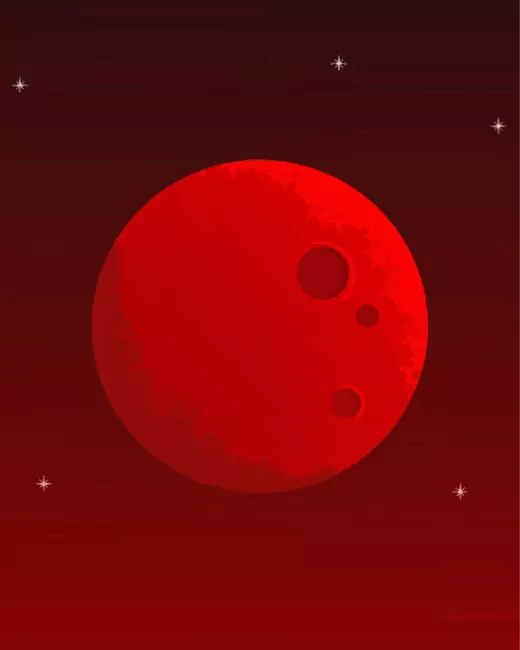 cartoon blood moon Diamond Paintings Cartoon Blood Moon Diamond Painting