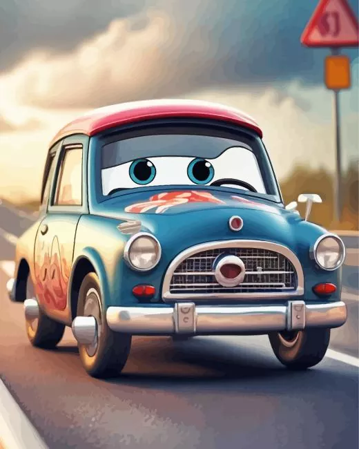 cartoon car Diamond by Numbers Cartoon Car Diamond Painting