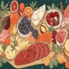 Cartoon Charcuterie Board Diamond Painting