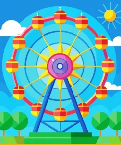 Cartoon Ferris Wheel Diamond Painting