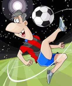 Cartoon Footballer Diamond Painting