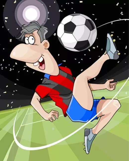 cartoon footballer Diamond By Numbers Cartoon Footballer Diamond Painting