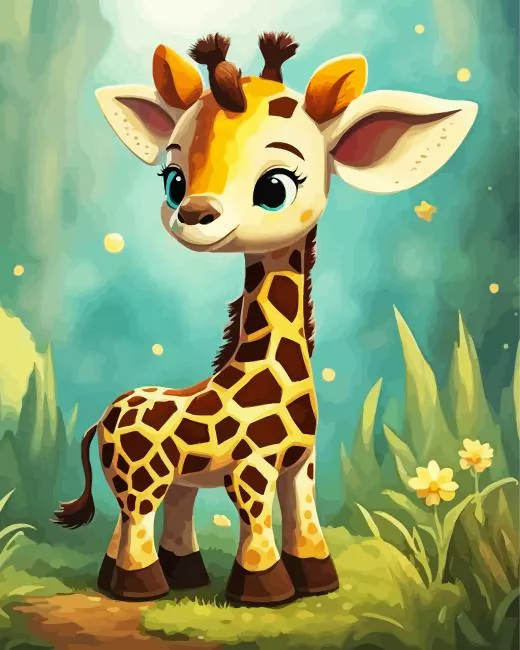 cartoon giraffe Diamond Paintings Cartoon Giraffe Diamond Painting