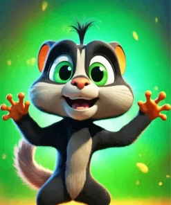 Cartoon Squirrel With Big Eyes Diamond Painting