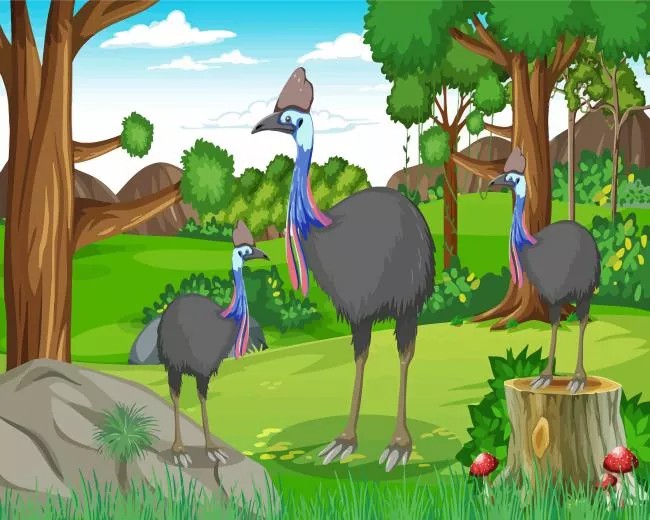 cassowary birds Diamond Dotz Cassowary Birds Diamond Painting