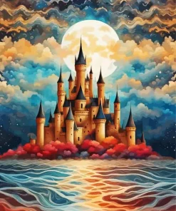 Castle By The Sea Diamond Painting