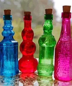 Colored Glass Bottles Diamond Painting