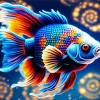 Colorful Oranda Goldfish Diamond Painting