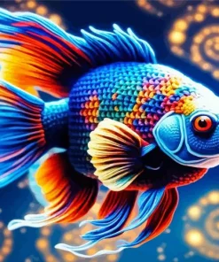 Colorful Oranda Goldfish Diamond Painting