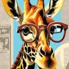 Cool Giraffe Glasses Diamond Painting