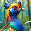 Cool Golden Pheasant Bird Diamond Painting