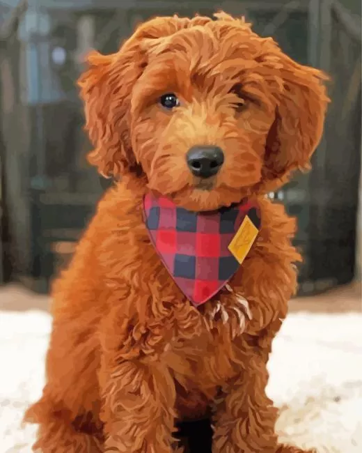 cool golden red doodle Diamond Paintings Cool Golden Red Doodle Diamond Painting