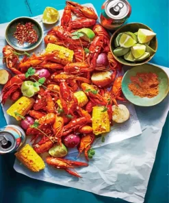 Crawfish Seafood Boil Diamond Painting