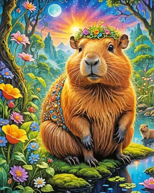 cute capybara Diamond Paintings Cute Capybara Diamond Painting