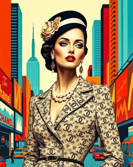 deco style chanel lady Diamond Paintings Deco Style Chanel Lady Diamond Painting