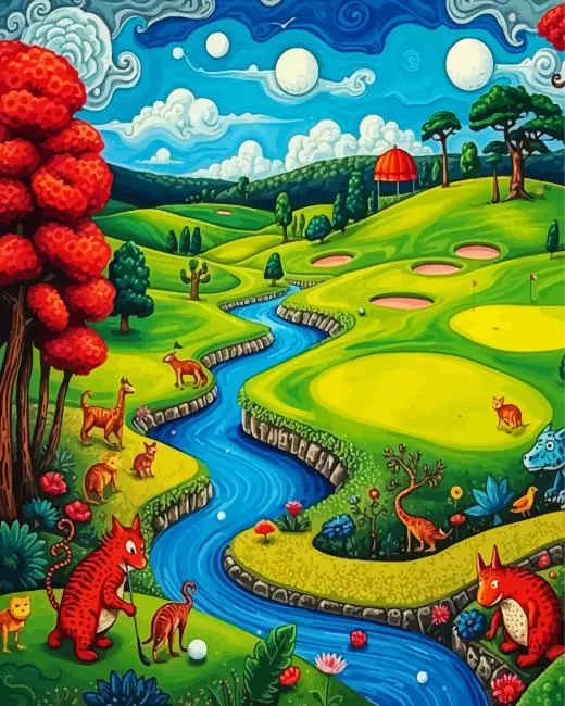 fantasy golf landscape Diamond Paintings Fantasy Golf Landscape Diamond Painting
