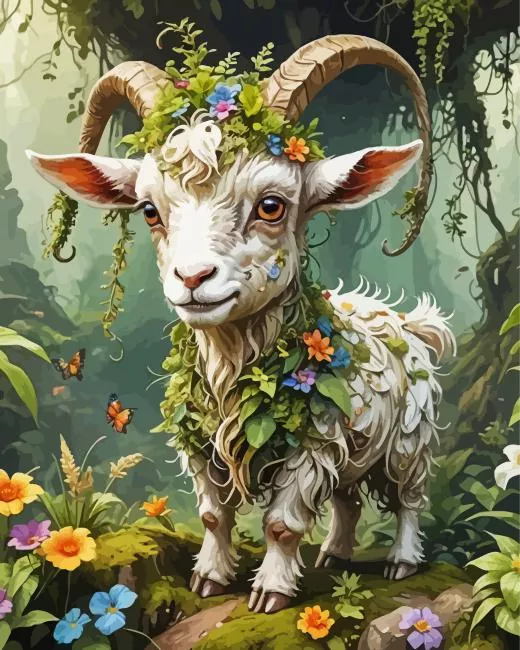 floral goat Diamond Paintings Floral Goat Diamond Painting