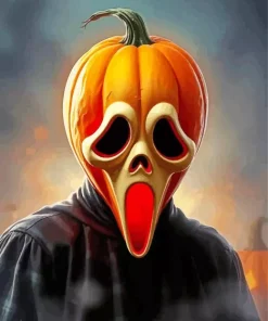 Ghostface Pumpkin Diamond Painting