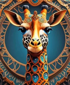 Giraffe Mandala Art Diamond Painting