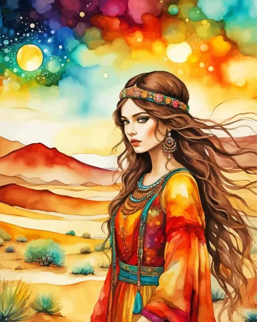 girl in desert art Diamond Paintings Girl In Desert Art Diamond Painting