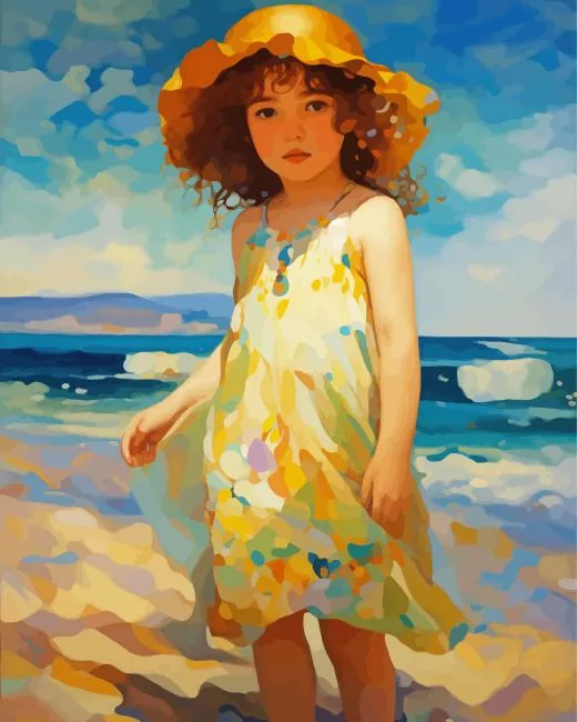 girl on beach art Diamond Paintings Girl On Beach Art Diamond Painting