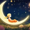 Girl On Moon Diamond Painting